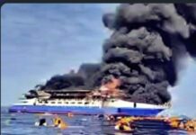 Detik-detik Ratusan Penumpang Selamatkan Diri, KM Barcelona V Terbakar di Perairan Pulau Talise Sulawesi Utara