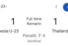 Indonesia Menang Atas Thailand Lewat Adu Penalti, Menegangkan